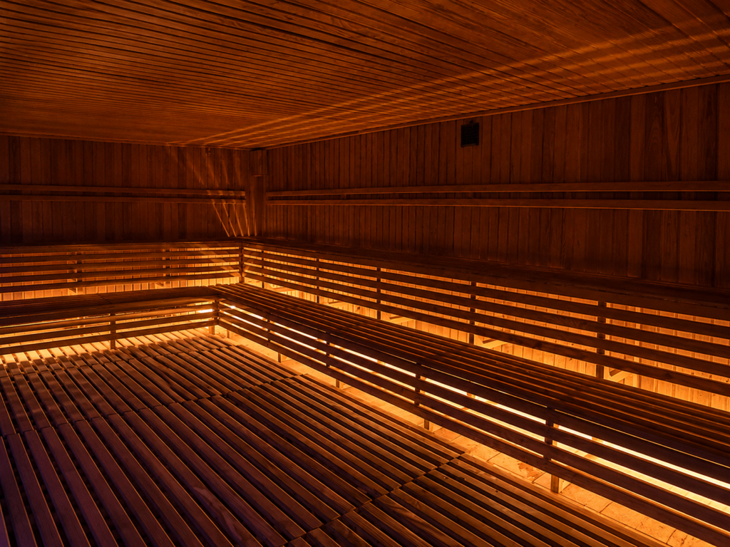 Sauna in wet area